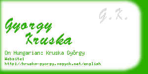 gyorgy kruska business card